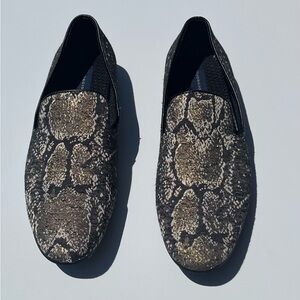 Giorgio Brutini Black and Gray Textured Loafers